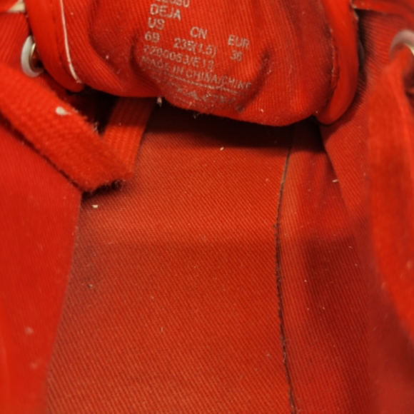 Coach "Deja" Leopard Print Lace Canvas Red Brown Black & White Size 6B - Picture 8 of 9